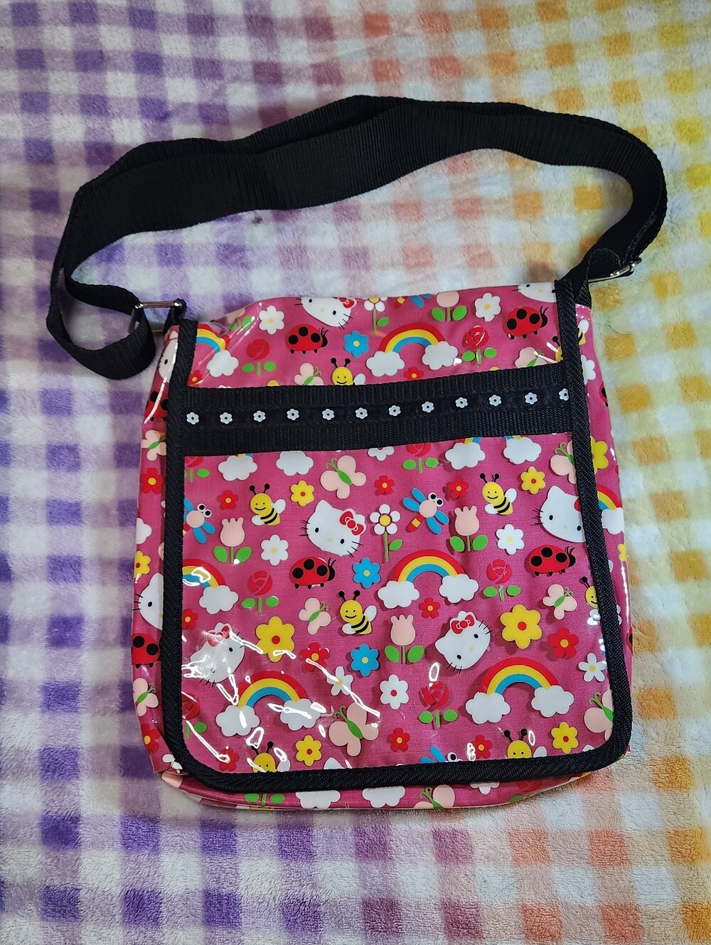 Pink Hello Kitty Rainbow Crossbody Bag